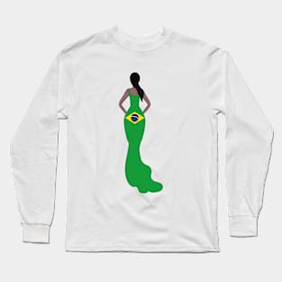 Brazil Woman Long Sleeve T-Shirt